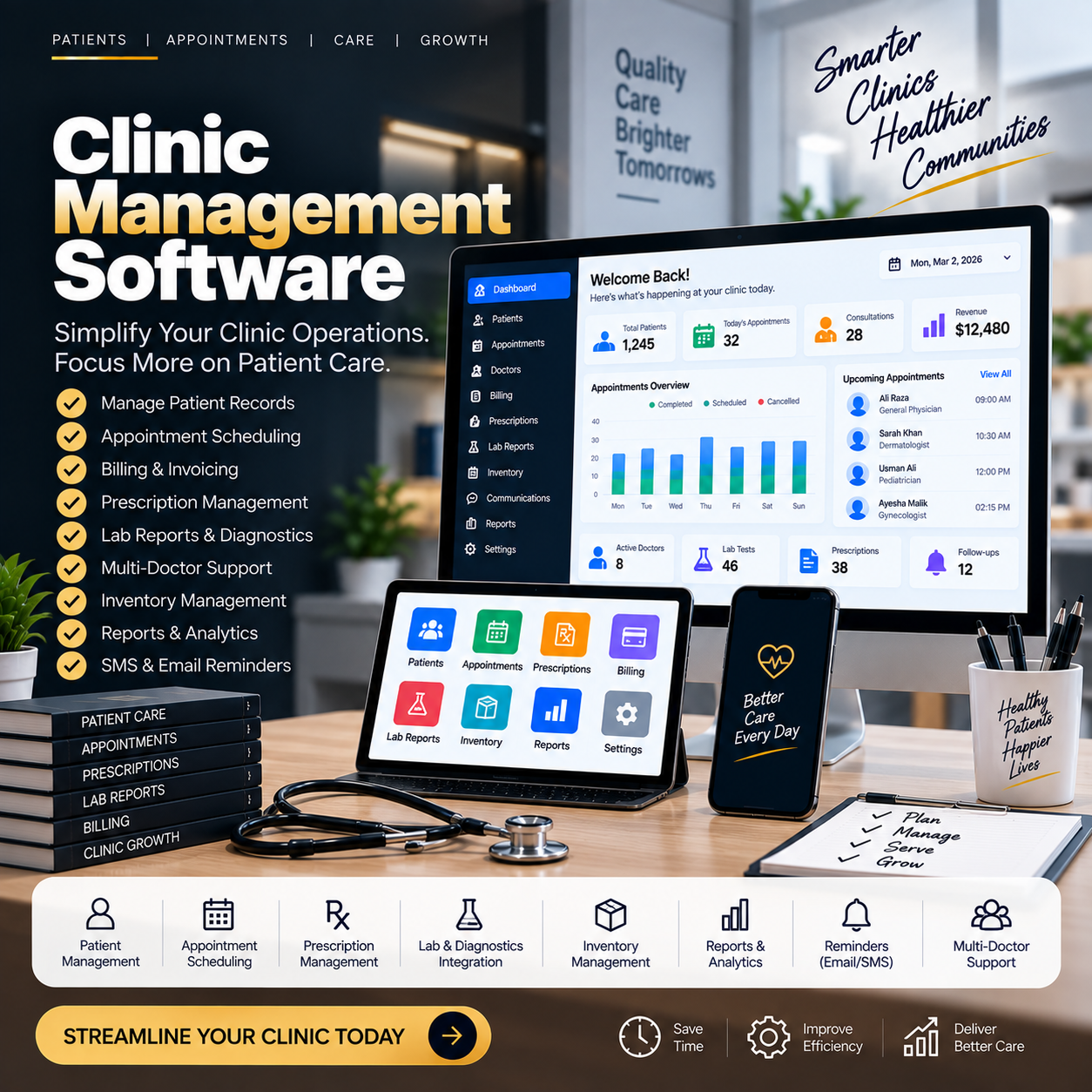 Clinic Management Software project preview