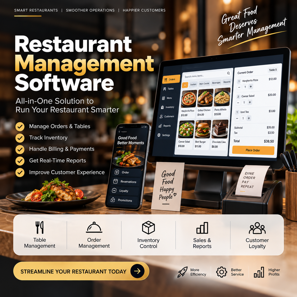 Restaurant Management Software project preview